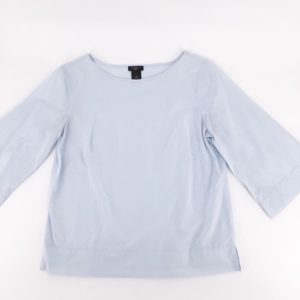 Ann Taylor Factory Light Blue Bating Top Sz S - Picture 1 of 9
